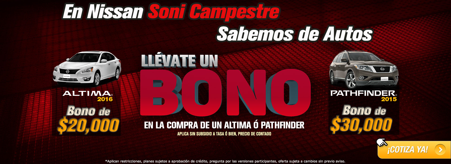 Nissan Soni Campestre Distribuidor autorizado de autos nuevos y